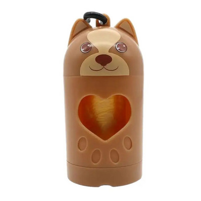 Χαριτωμένο Dog Shape Σακούλες σκουπιδιών Poop Poop Dispenser Φορητό Dog Poop Waste Bag Dog Organizer Pick Up Dog Outdoor Puppy Cat