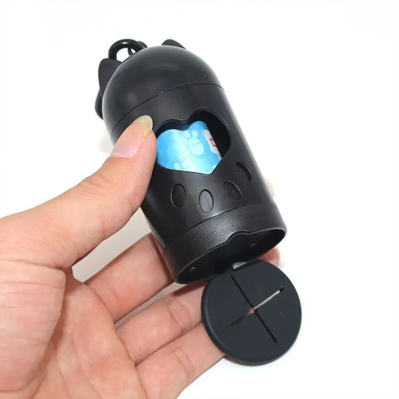 Aranyos kutya alakú szemeteszsákok kakitáska adagoló Hordozható kutyakaki szemeteszsáktartó kültéri kiskutya macska felszedő rendszerező