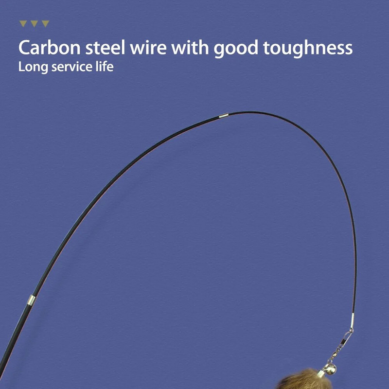 Behúzható macskapálca játék szimuláció, róka szőrfarkú interaktív macskapálca beltéri macska cicának, aki szórakozik, üldözi, játszik ajándékot