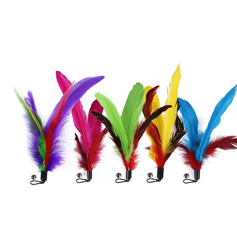 11 db-os macskajáték készletek macskapálca játék, visszahúzható macskatoll játékok és csengős utántöltők, interaktív cicajátékok macskáknak