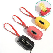 Dog Poop Dispenser PU Δερμάτινη Θήκη για τσάντες Poop Dog Φορητή θήκη για σκουπίδια για σκύλους που περπατούν αντανακλαστικές τσάντες τουαλέτας