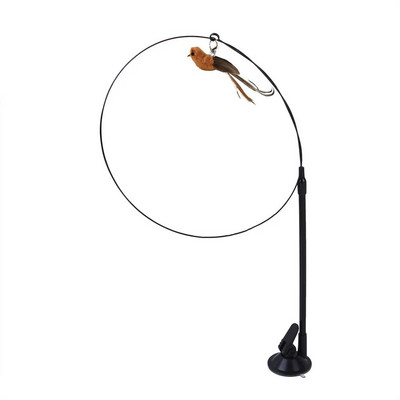Διαδραστικό παιχνίδι για γάτα Handfree ραβδί γάτας που παίζει γατάκι που παίζει ραβδί παιχνιδιών Teaser βεντούζα για πουλί/φτερό ραβδί γάτας Προμήθειες για κατοικίδια