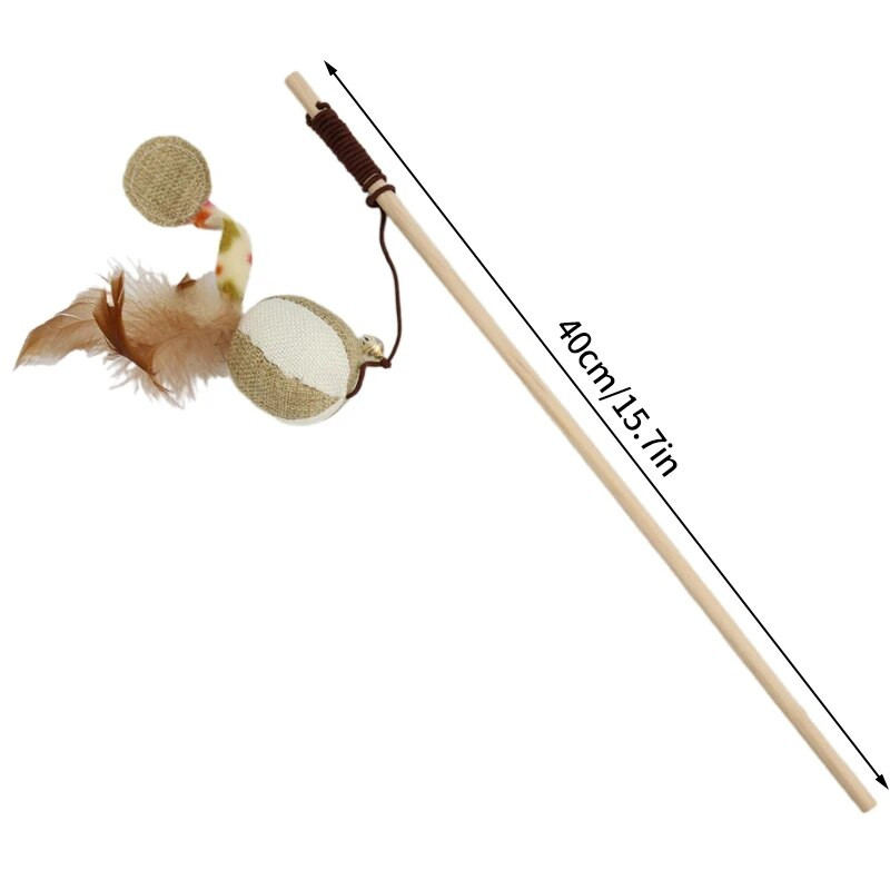 Macska kötekedő toll játékok cica Vicces pálca fa interaktív bot Játszik kisállatfogó egerek hal csibe madár beltéri játékok kellékek