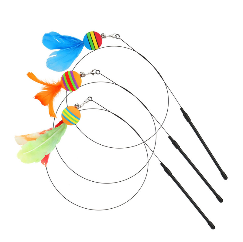 Feathers Ball Vicces macska bot cserefej Kiegészítők Kiscica balek játék kisállat