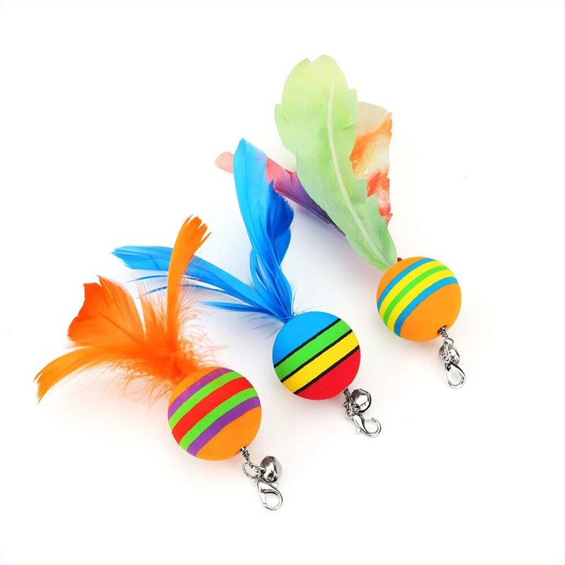 Feathers Ball Vicces macska bot cserefej Kiegészítők Kiscica balek játék kisállat