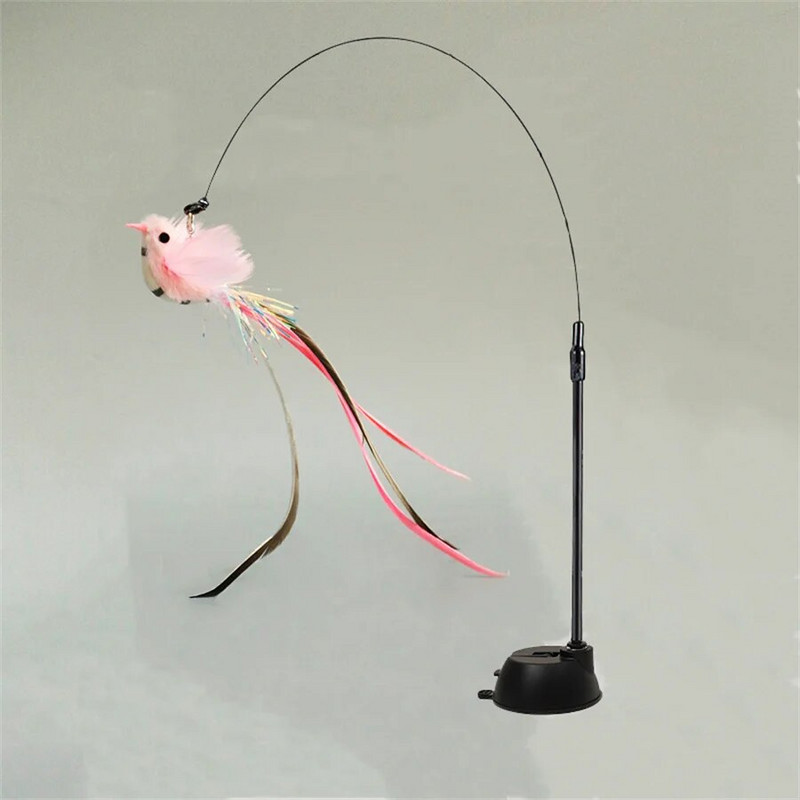 Madártollak és harangok szórakoztató szimulációja, interaktív macskajátékok játékos macskabotokkal, macskajátékok, macskakellékek