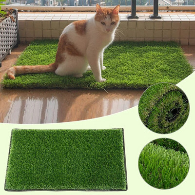 Pet Potty Training Pee Pad Mat Tray Grass House Toilet Pad Dogs Urinating Mat Portable Dogs Cats Potty Litter Box Dog Toilet