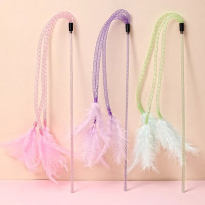 Cat Toy Self Hi Feather Toys for Cats Playing Stick Bite Resistant Cat Toys Interactive Funny Cats Toy with Bell Pet Products