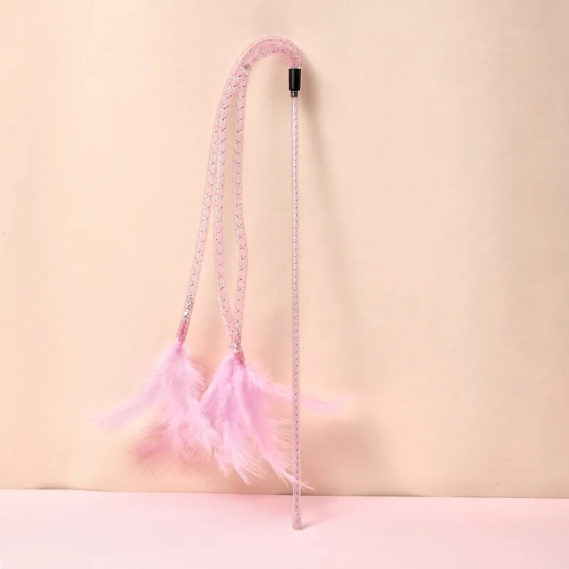 Macskajáték Self Hi Feather játékok bottal játszó macskáknak Harapásálló macskajátékok Interaktív vicces macskák játék csengővel, kisállat termékek