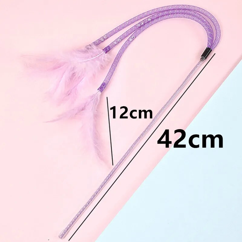 Macskajáték Self Hi Feather játékok bottal játszó macskáknak Harapásálló macskajátékok Interaktív vicces macskák játék csengővel, kisállat termékek