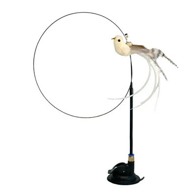 Simulation Bird διαδραστικό παιχνίδι γάτας Funny Feather Bird with Bell Cat Stick Toy for Kitten Playing Teaser Wand Toy Cat Supplies