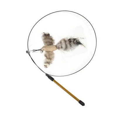 Simulation Bird διαδραστικό παιχνίδι γάτας Funny Feather Bird with Bell Cat Stick Toy for Kitten Playing Teaser Wand Toy Cat Supplies