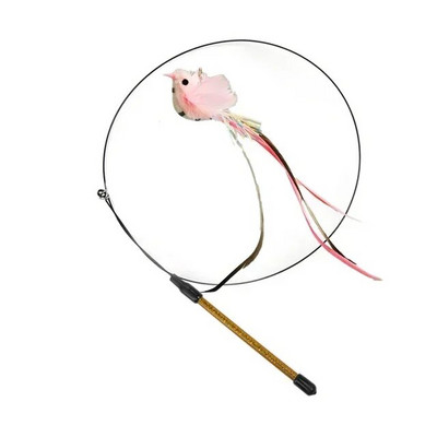 Simulation Bird διαδραστικό παιχνίδι γάτας Funny Feather Bird with Bell Cat Stick Toy for Kitten Playing Teaser Wand Toy Cat Supplies