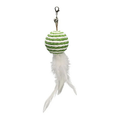Cat Toys Interactive Funny Ραβδί βεντούζας από φτερά γάτας Φτερά μπάλας Αντικατάσταση με κουδούνια για γυμναστική για γάτες εσωτερικού χώρου