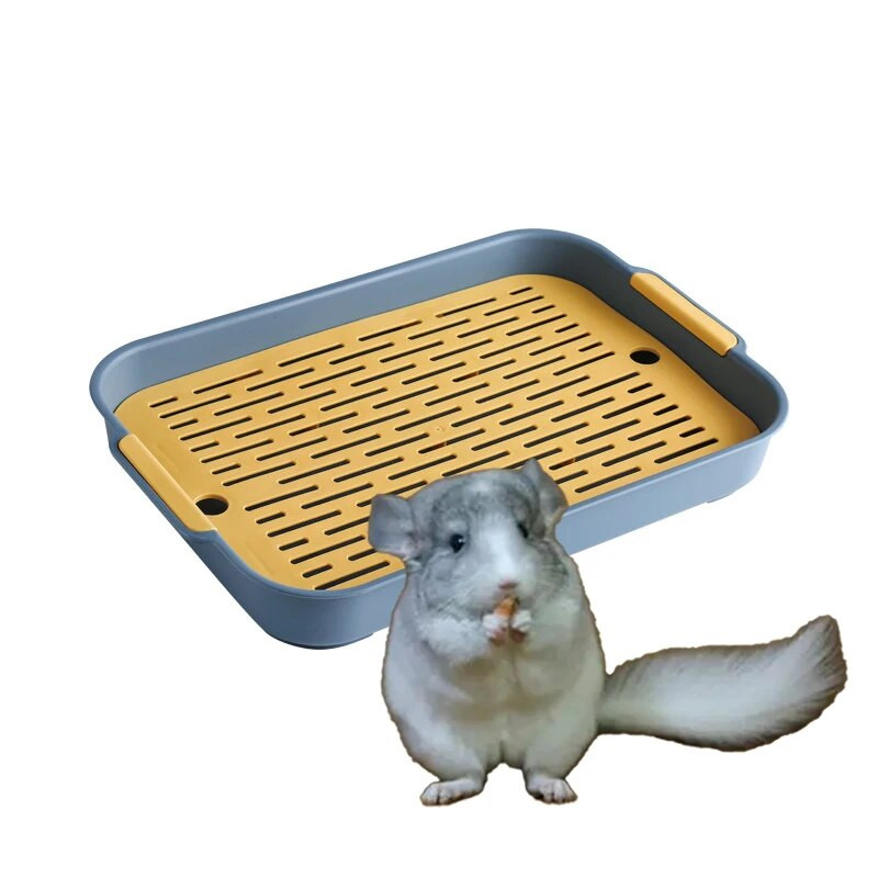 Kisállat-kellékek WC-vel forgalomgátló alomdoboz, sarokfürdőszoba-tisztító kellékek nyúl csincsilla tengerimalac számára