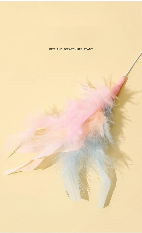 Vicces interaktív játék új kisállat macska cica toll csengő gyöngyök kedvcsináló játék pálca harapásálló