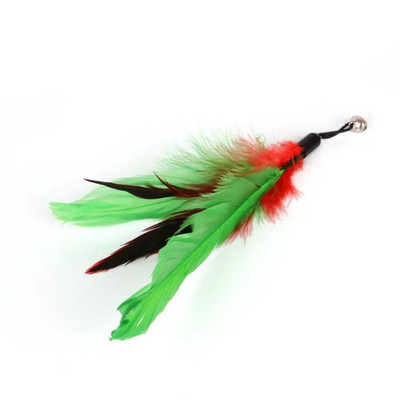 Funny Cat Toys Δικέφαλο βεντούζα για γάτα Teaser Stick Αφαιρούμενο χειροκίνητο διαδραστικό παιχνίδι ποντικιού με καμπάνα για κατοικίδια