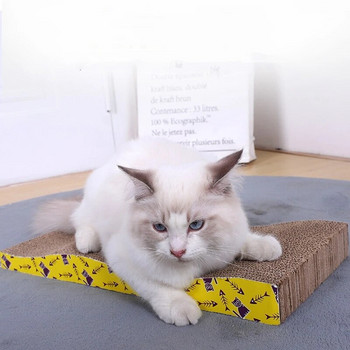 Παιχνίδια γάτας Παιχνίδι γρατσουνίσματος για κατοικίδια για γάτες από κυματοειδές χαρτόνι Μαξιλάρι λείανσης καρφιά Διαδραστικό προστατευτικό έπιπλο Γάτες Ξυστό παιχνίδι