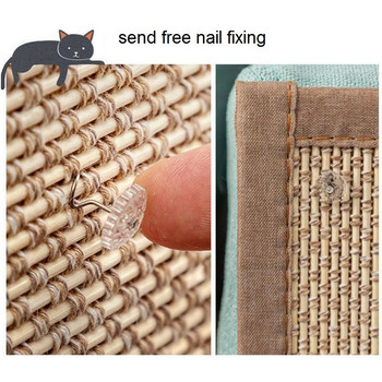 Φυσικό Bamboo Cat Scratcher Πατάκια καναπέδων σανίδα Cat Scratch for Sharpen Nails Scraper Pet Tree Toys Καρέκλα για έπιπλα καναπέ