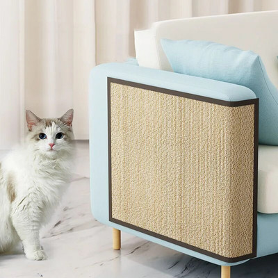 Φυσικό Bamboo Cat Scratcher Πατάκια καναπέδων σανίδα Cat Scratch for Sharpen Nails Scraper Pet Tree Toys Καρέκλα για έπιπλα καναπέ