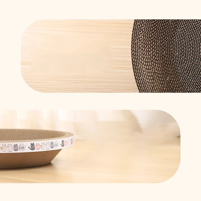 Hullámos macskakaparó ágydeszka kaparók kerek ovális csiszoló karmos játékok macskáknak Kopásálló karcoló fészek kiegészítők