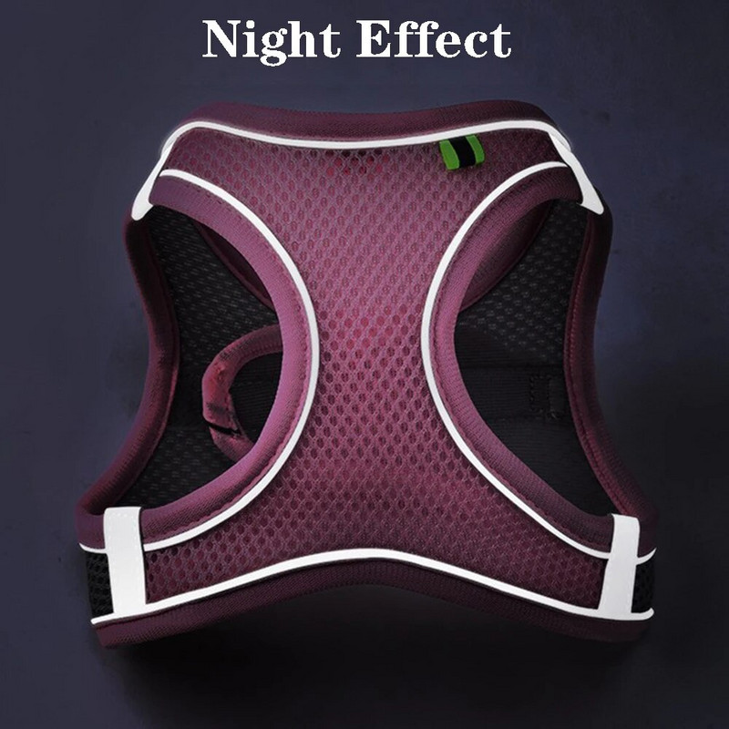 Fényvisszaverő kutyamellény hám pórázzal Légáteresztő kisállat mellkaspánt francia bulldog hámokhoz kistestű kutyáknak macskáknak kölyök nyakörv