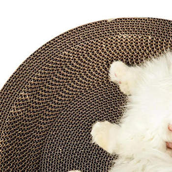 Γάτα Ξυσίματος Γάτα Κυματοειδές χαρτόνι Ξυστό 2 σε 1 Οβάλ Ξυστό Γάτας Φωλιά για Προστασία επίπλων με νύχια λείανσης γάτας