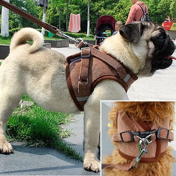 Λουρί σκύλου με λουρί Ρυθμιζόμενο γιλέκο με κολάρο σκύλου, μαλακό αναπνεύσιμο κολάρο για κατοικίδια για μικρά μεσαία μεγάλα κατοικίδια