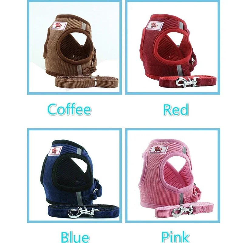Kutyahám pórázzal Kutya nyakörvvel állítható mellény sétáló puha, lélegző nyakörv Kisállat-tartozékok kis közepes, nagy háziállatok számára