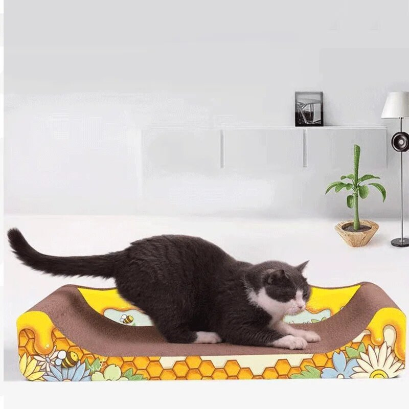 Macskakörmös deszka Tartós, törmelékmentes, többféle forma Kopásálló, integrált csiszoló hullámpapírból készült kisállatjátékok