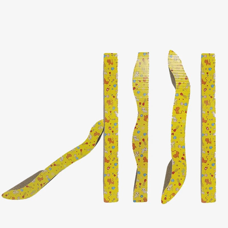 Macskakörmös deszka Tartós, törmelékmentes, többféle forma Kopásálló, integrált csiszoló hullámpapírból készült kisállatjátékok