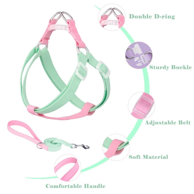 Kutya hám póráz nyakörv szett húzás nélkül állítható nylon kisállat hám mellény kis, nagy kutyák számára póráz francia bulldog sétáltatás
