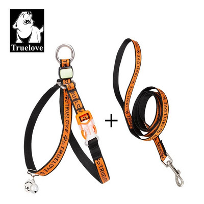 Truelove Pet Harness Leash Set No Escape Proof Мека събуждаща се регулируема жилетка за кученце Удобна външна лека TLH3911