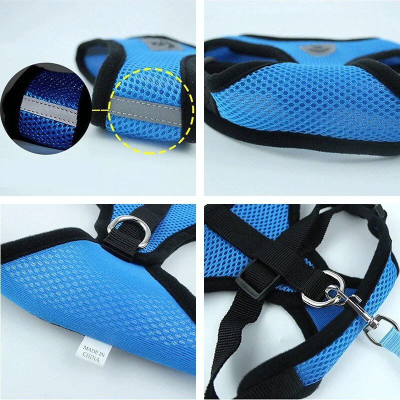 Kutya hám és póráz szett Hálós kisállat kutyatartozékok kölyökkutya kutyák macska hám mellény, kisállat kellékek chihuahua yorkshire terrier pitbull