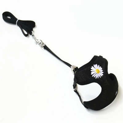 Daisy Embroidery Pet Harness Dogs Strand με Ρυθμιζόμενο λουρί γιλέκο νάιλον λουρί Αναπνεύσιμα περιλαίμια για μικρούς σκύλους Chihuahua