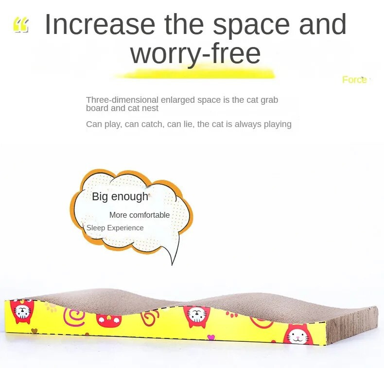 Macskakaparó játékok Kisállatkaparó deszka Hullámkarton Pad Körmök Interaktív Védő Bútor Macskák Új Tál