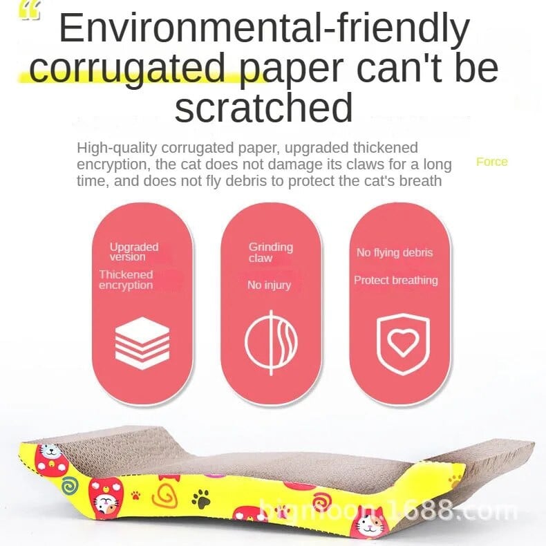 Macskakaparó játékok Kisállatkaparó deszka Hullámkarton Pad Körmök Interaktív Védő Bútor Macskák Új Tál