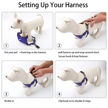 Светлоотразителен колан за кучета Мек дишащ регулируем колан за кучета и комплект каишки за малки средни колани за кучета на открито Стоки за домашни любимци