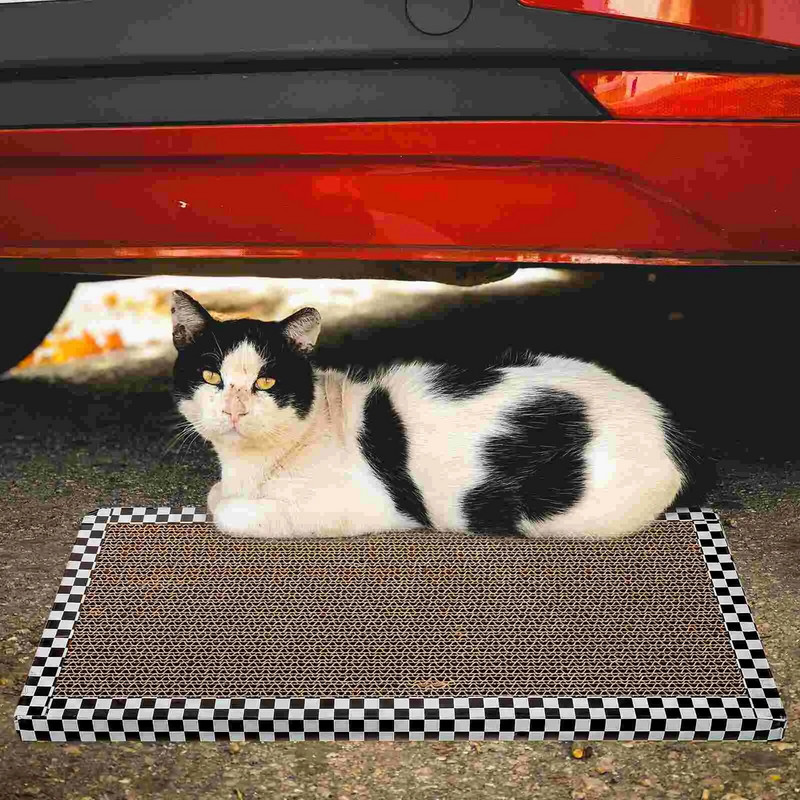 Toy Cat kaparóoszlop Játék párnák benti macskáknak Hullámpapír Cserélhető cicakaparó