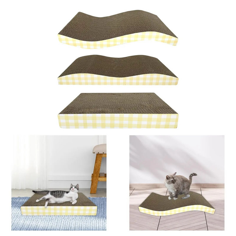 Macskakarton karcoló padka kanapé benti macskáknak, játék kisállat kellékek Bútorvédő oktatójáték Otthoni dekorációs ágyalátét