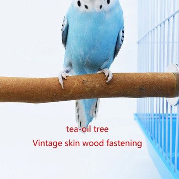 Φυσικό ξύλο πουλί Πέρκα Βάση λείανσης Scratcher Branch for Parrots Parakeets N84C