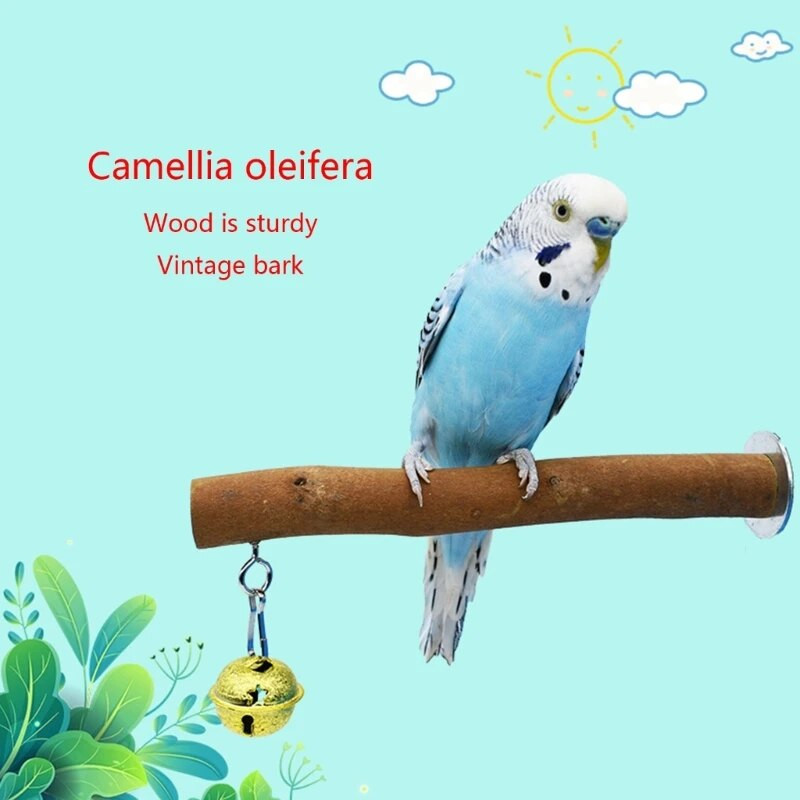 Természetes fából készült madársügér állvány, csiszoló karcoló ág papagáj papagájokhoz N84C