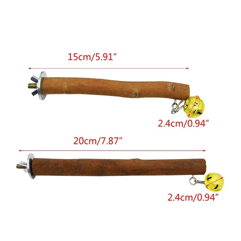 Természetes fából készült madársügér állvány, csiszoló karcoló ág papagáj papagájokhoz N84C