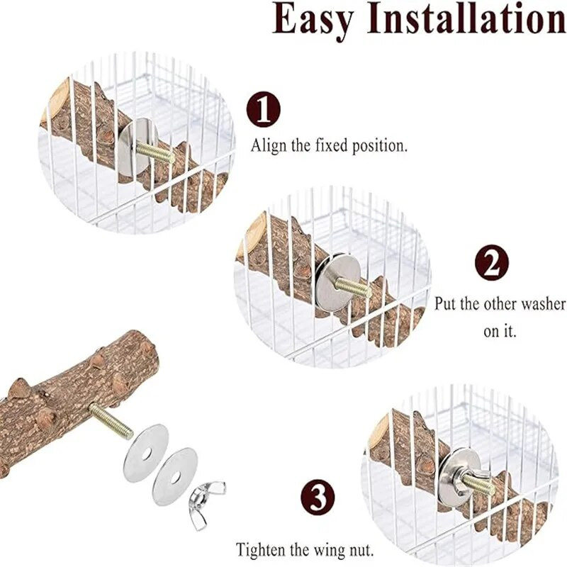 Papagájok kellékek Madárállvány Fa kisállat papagáj nyers fa villa faág állvány mókus madár hörcsög ág Madár élőhelye
