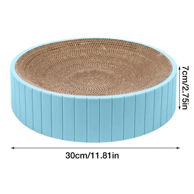 Kerek macskakarcoló deszka hullámpapír megfordítható karcoló pad nappali ágy A tartós karcoló megakadályozza a bútorok károsodását