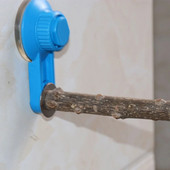 Parrot Perch Ξύλινη Βάση Πουλιά Κλουβί Αξεσουάρ Πέρκας με Βεντούζα Στήριγμα για Parakeets Cockatiels Macaws