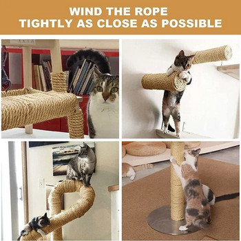 Φυσικό σιζάλ σχοινί γάτα Scratcher Rope Tree Scratching DIY Toy Paw Claw Furniture Protector Scratching Post Cat Accessories
