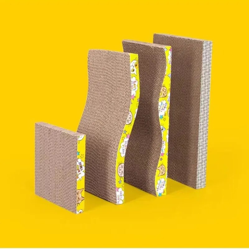 Kisállat macska karcoló hullámkarton csiszoló karmos lemez + macskagyökér papírlap mászókeret kaparó szőnyeg Macska karton macskajátékok