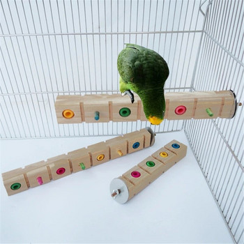 Дъвчеща птица Дървено блокче за пъзели Цветни мъниста Играчка-пъзел Лесна за инсталиране