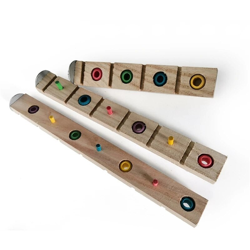 Madárrágó fa sügérblokk, színes gyöngyökből álló kirakós játék, könnyen felszerelhető